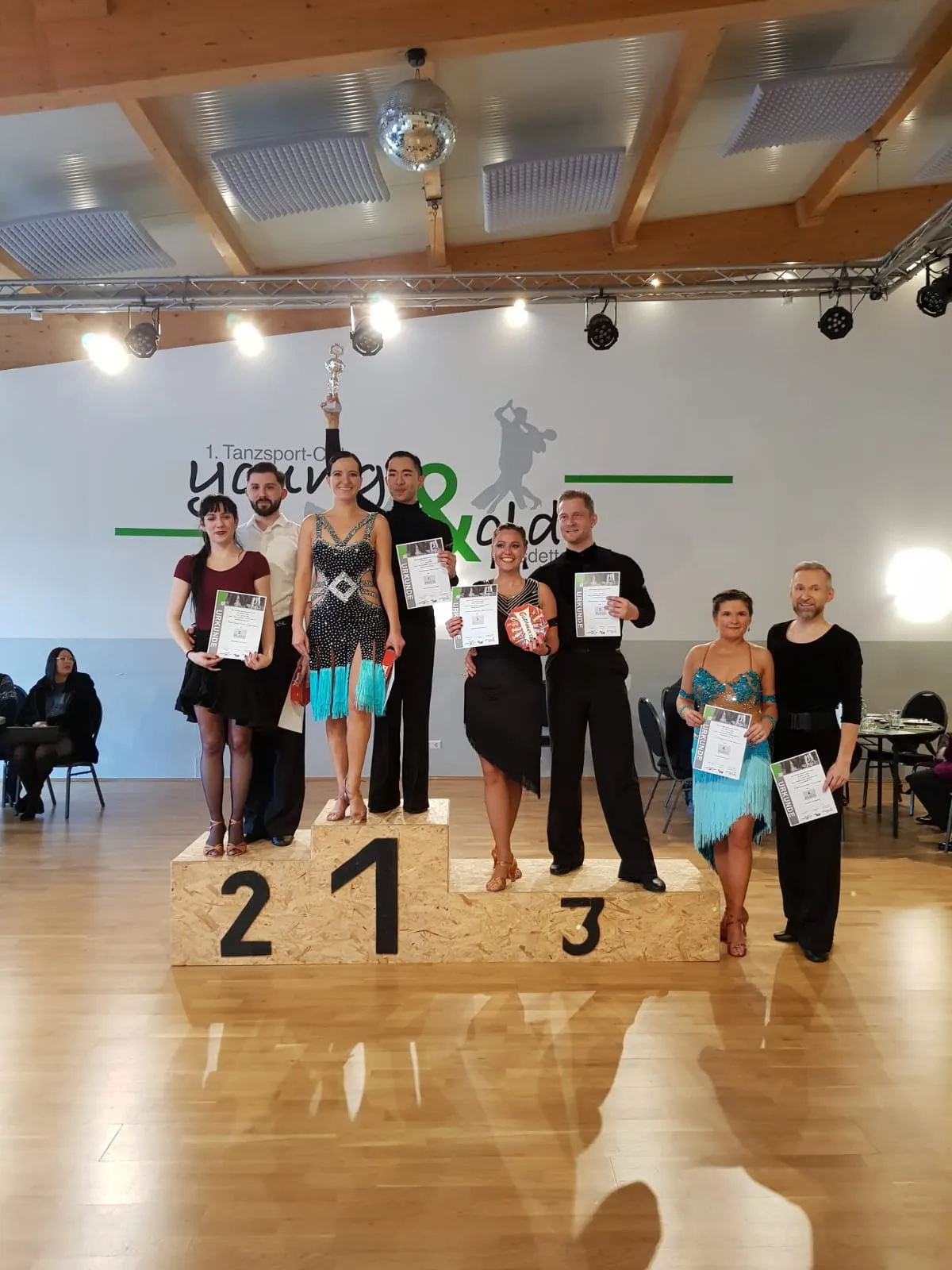 Aufstieg in die B-Klasse Latein für Martin Wang und Christin Gallas