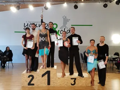 Aufstieg in die B-Klasse Latein für Martin Wang und Christin Gallas