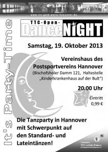 TTC-Open-Dance-NiGHT am 19. Oktober 2013
