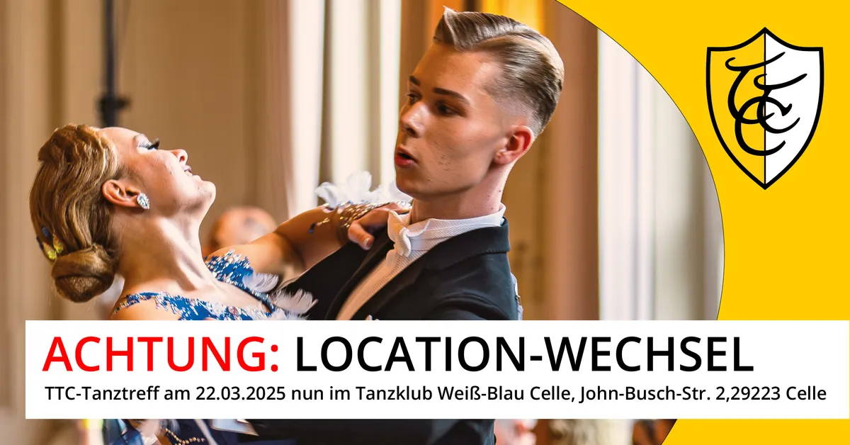 Tanzturnier: 36. TanzTreff am 22.03.2025 Turnierort & Startzeiten aktualisiert - Bild 1