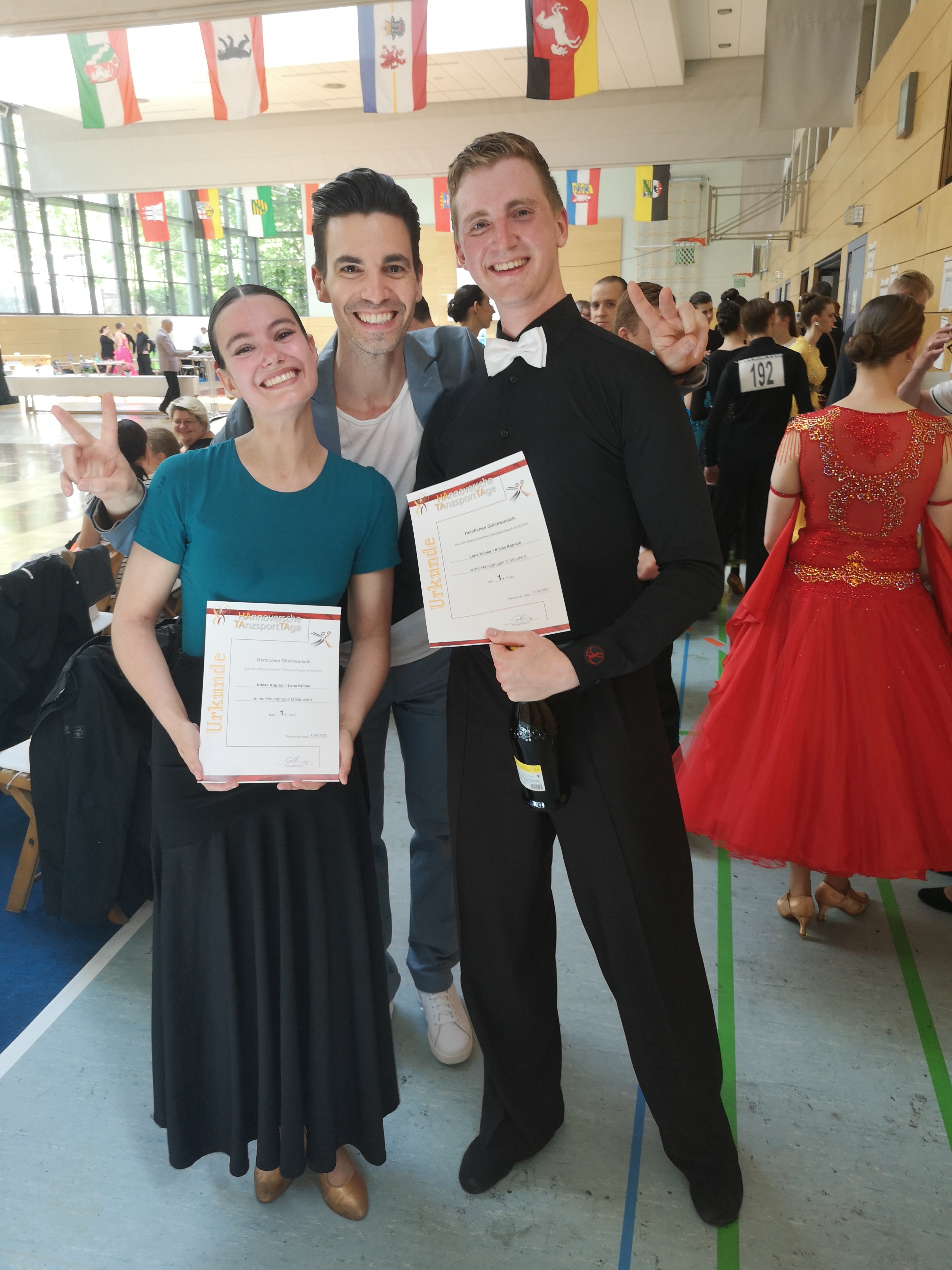 Lena Köhler & Niklas Rüprich mit Trainer Michael Wenger